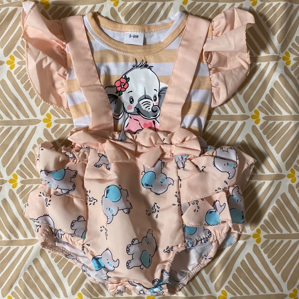 Baby Girl (7 pack) 3-6 Months Cute Summer Dresses/ Jumper/ Matching - Picture 3 of 8